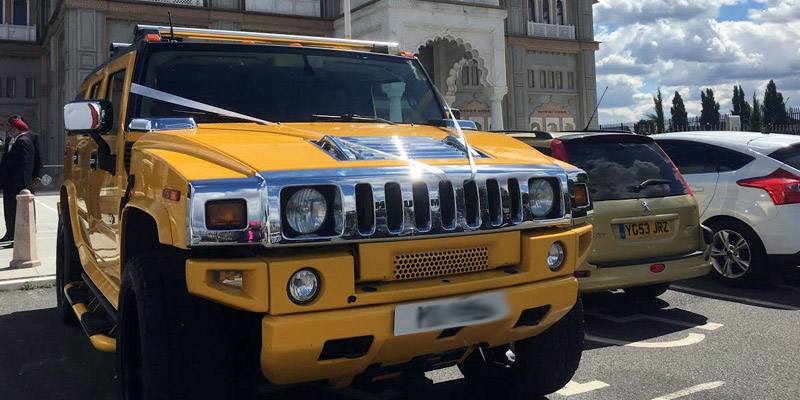 Hinckley Yellow Hummer Car Hire
